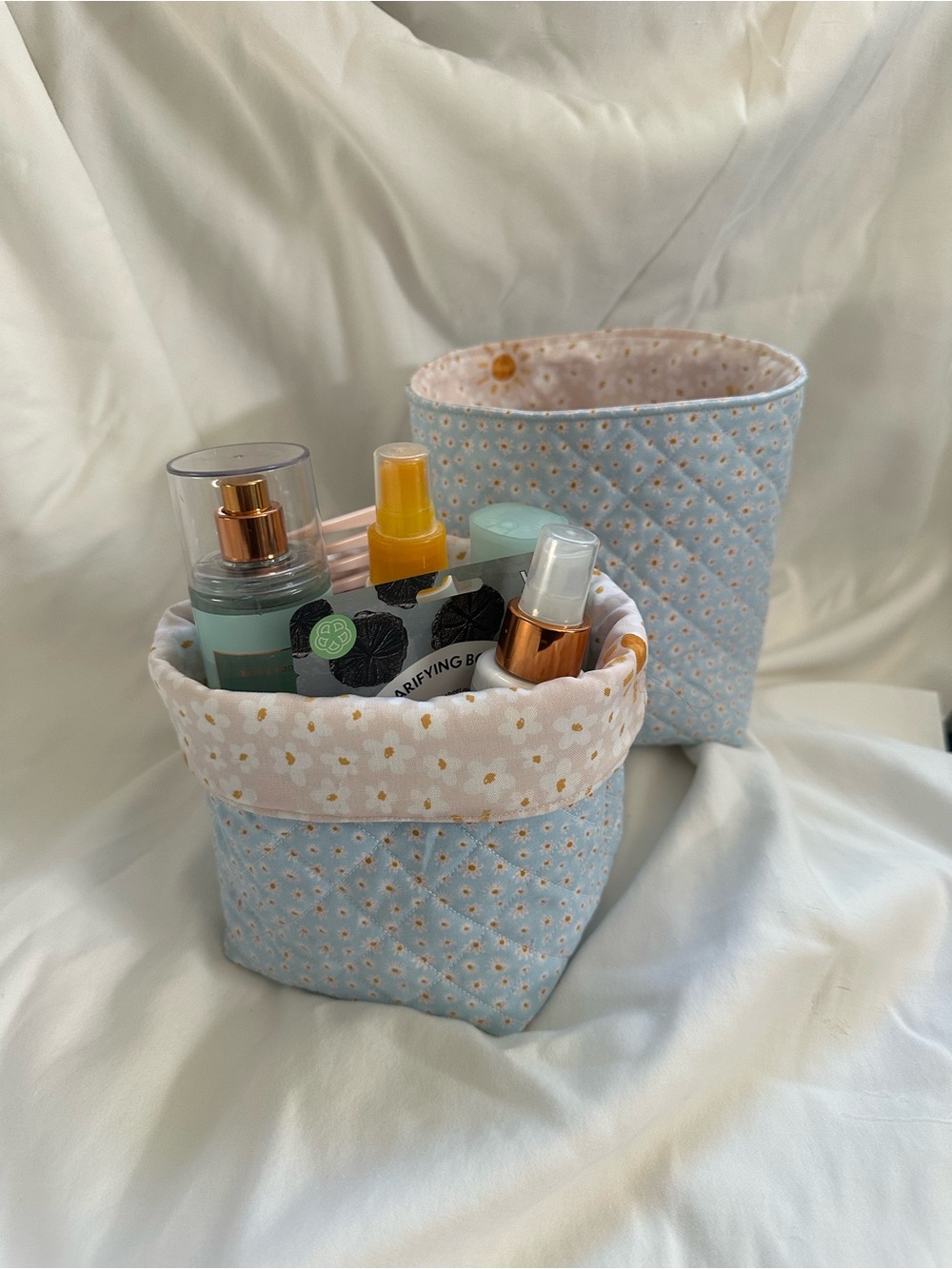 Handmade quilted toiletry bag